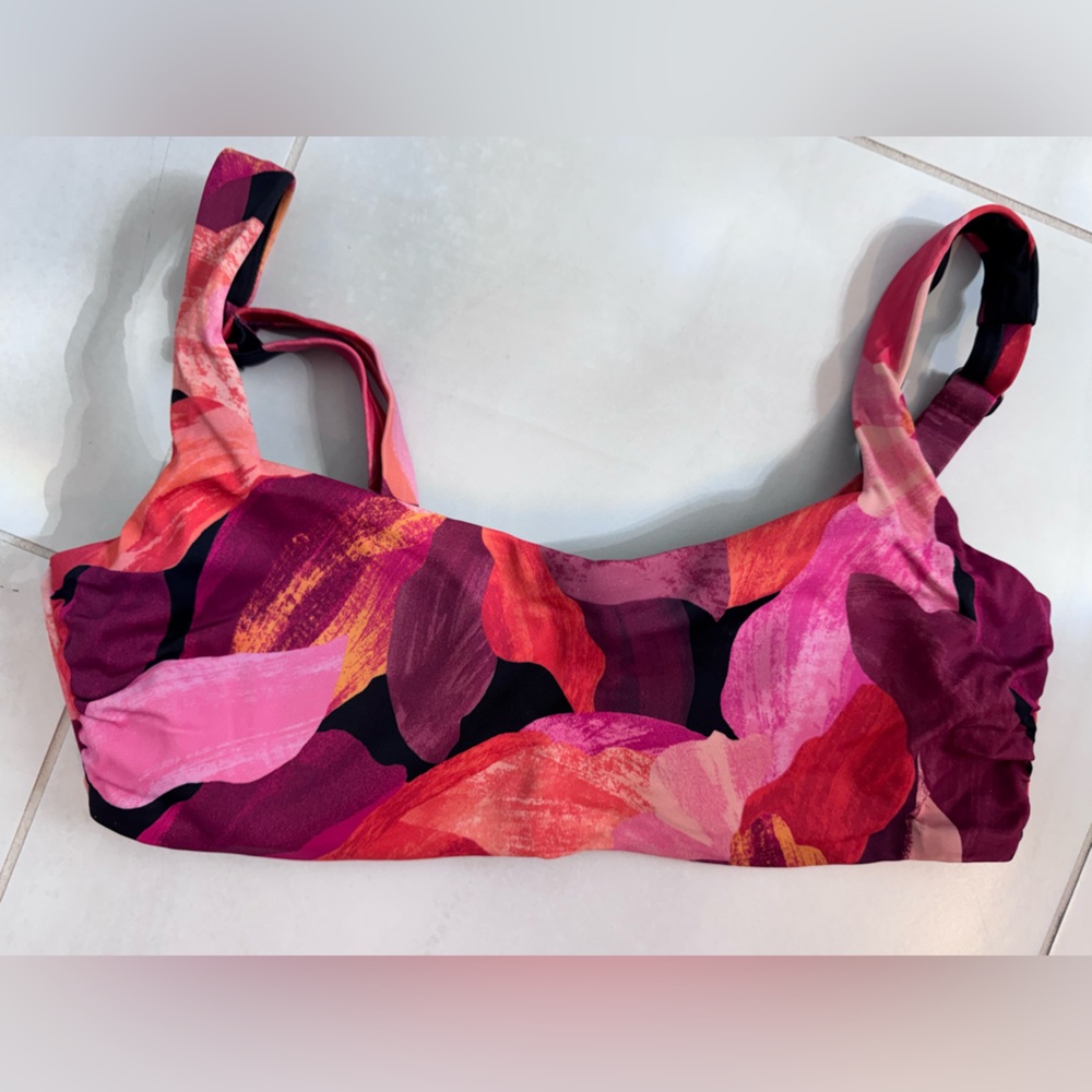 Athleta Pink and Red Floral Top